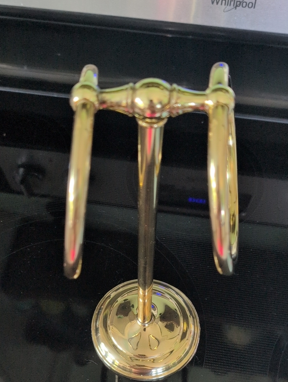 Vintage Brass Double Towel Hanger From Polder